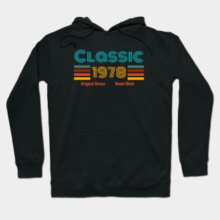 Retro birth year 1978 Hoodie